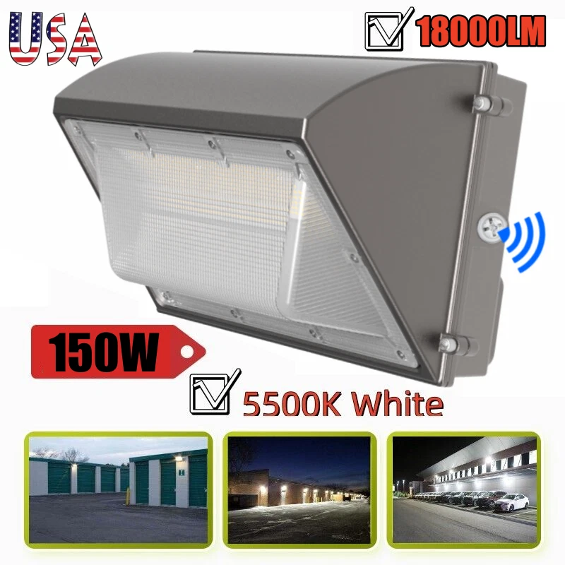 LED Wall Pack Light Dusk to Dawn Commercial Outdoor Security Lighting Fixtures