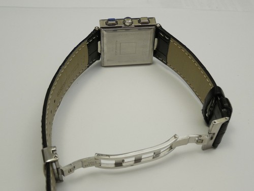 CONCORD DIAMOND SOLID STEEL LA SCALA SQUARE MEN'S WATCH WITH DEPLOYMENT BRACELET - Picture 8 of 8