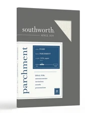 Southworth Business Paper Parchment Finish 24 lb. Ivory 80 Sheets 8.5x11 NIB