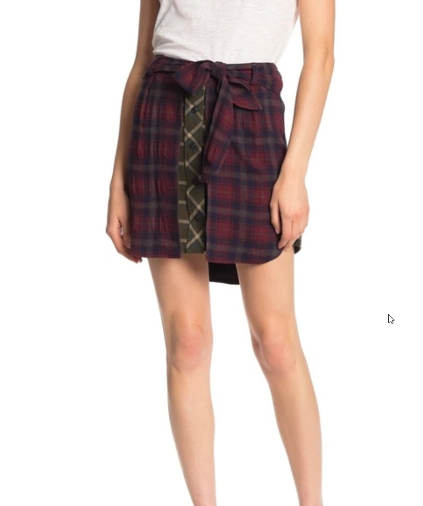 Rag and bone tartan deals skirt