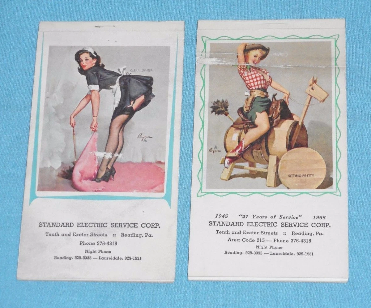 vintage 1965 and 1966 pinup PIN-UP DATEBOOK calendar lot x2 | eBay