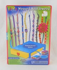 Activity Works Weave & Knot Jewelry Craft Kit Drawer System New Sealed 90s Vtg