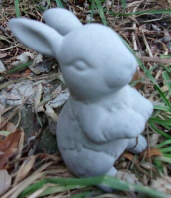  Latex rabbit mold 5''H x 3'' plaster cement mould for statues
