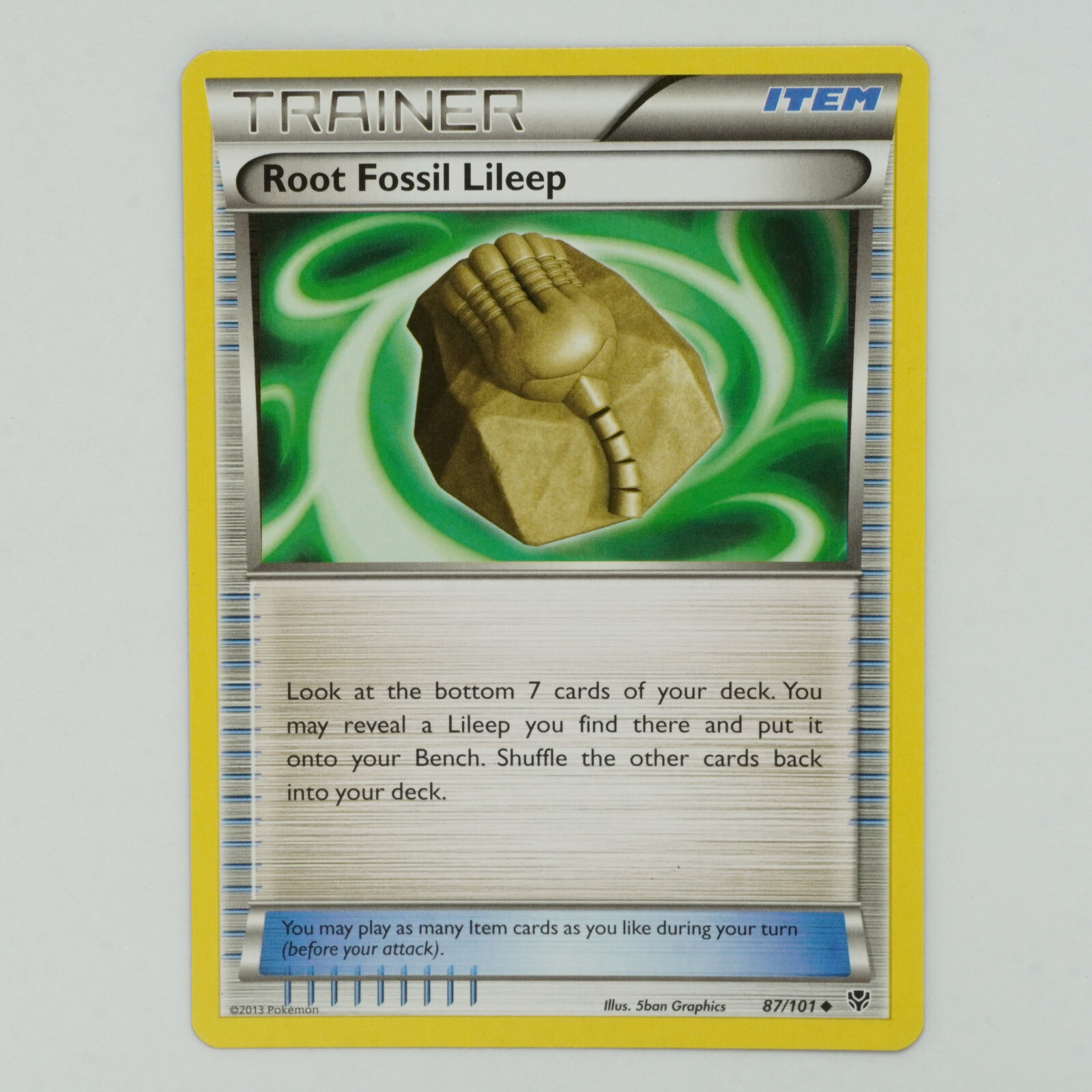 Root Fossil Lileep 87/101 Uncommon Black & White: Plasma Blast Pokemon Card