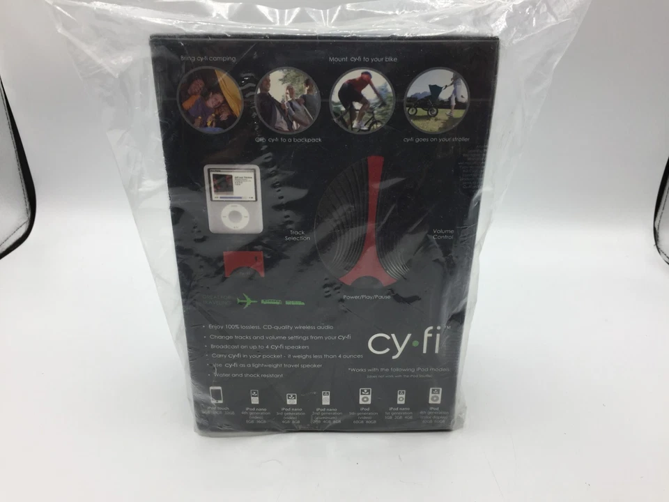 Cy Fi HIFI AUDIO Wireless Portable Sports Speaker For iPod - All Black - NEW - Image 2 of 2