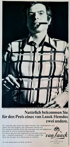 MARCEL BROODTHAERS Original - Anzeige für van Laack März 1971 im SPIEGEL Werbung