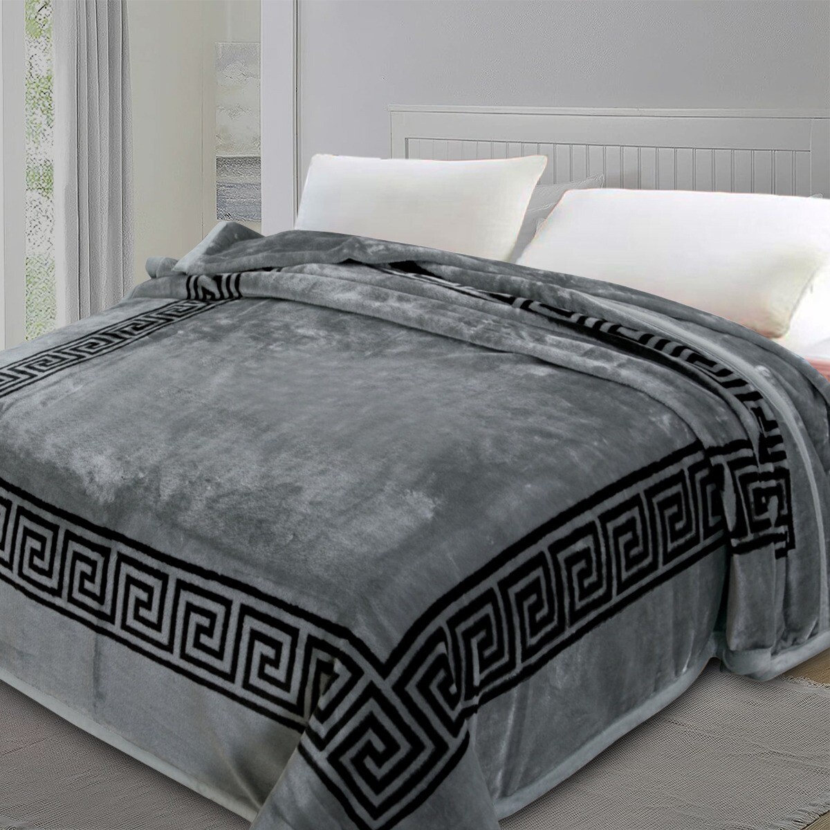 2PLY Heavy Weight Warm Blanket Reversible Bed Throw Large King Size