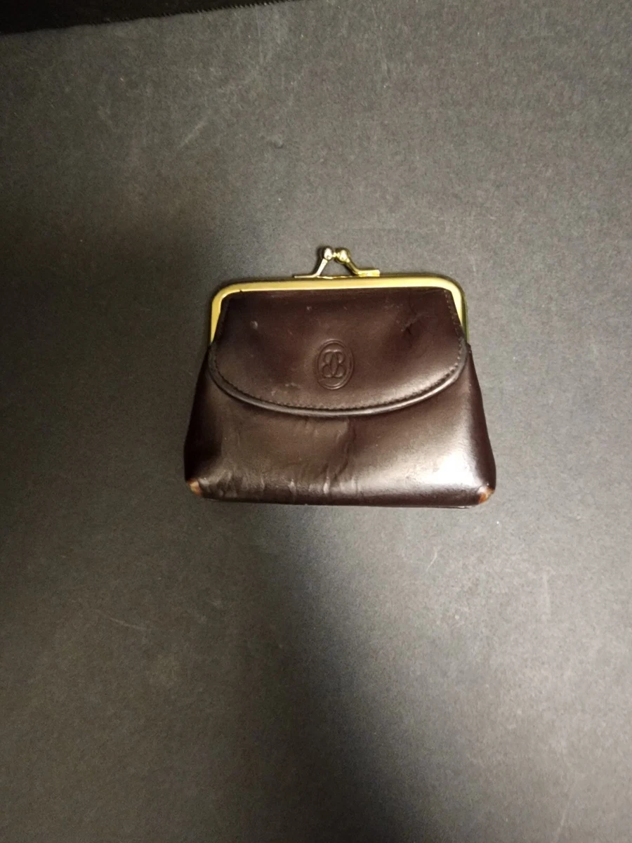 Vintage Buxton Traditional Brown Leather Coin Change Purse eBay