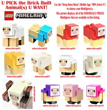 Genuine LEGO U PICK Brick Built ANIMALS Minecraft SHEEP w/ Ass'y Instr. **NEW**