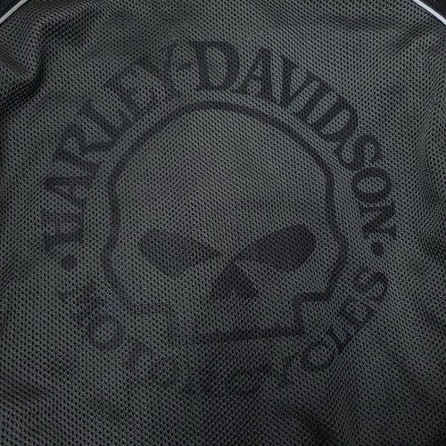 Harley Davidson Lightweight Mesh Padded Jacket Mens Large Willie G Skull Logo - Picture 18 of 20