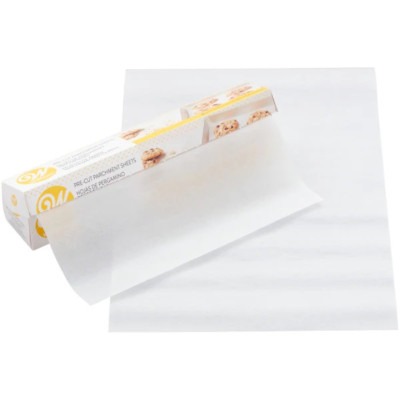 New In Box Sealed Wilton 24 Pre-cut Parchment Sheets 10 in x 15 in Sheets NIB