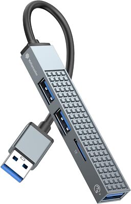 Yottamaster 4 USB 3.0 Hub Slim USB Multiport Adapter mit SD TF für PC Macbook