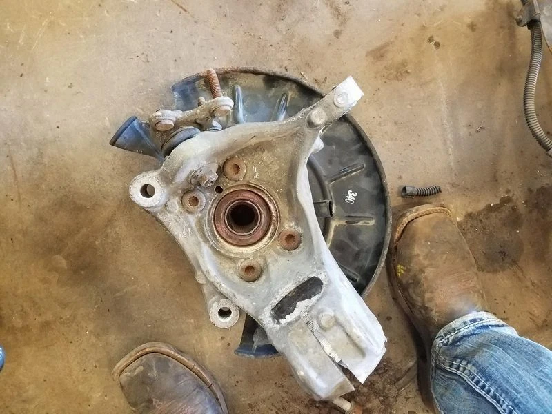 Volkswagen CC 2009-2017 conductor husillo delantero izquierdo nudillo OEM Foto 2 de 4