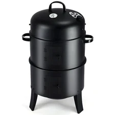 TCFUNDY Outdoor Charcoal Smoker BBQ Grill Steel Barbecue Cooking Cooker Roaster