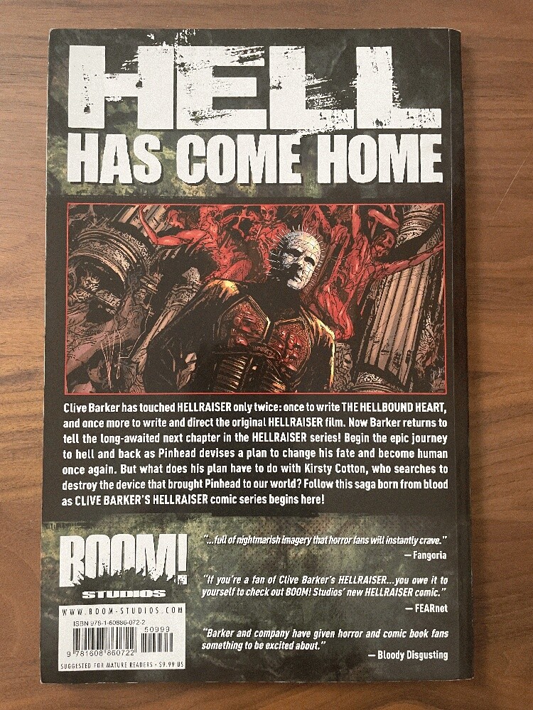 Clive Barker's Hellraiser Vol 1 TPB Horror Pinhead Cenobites