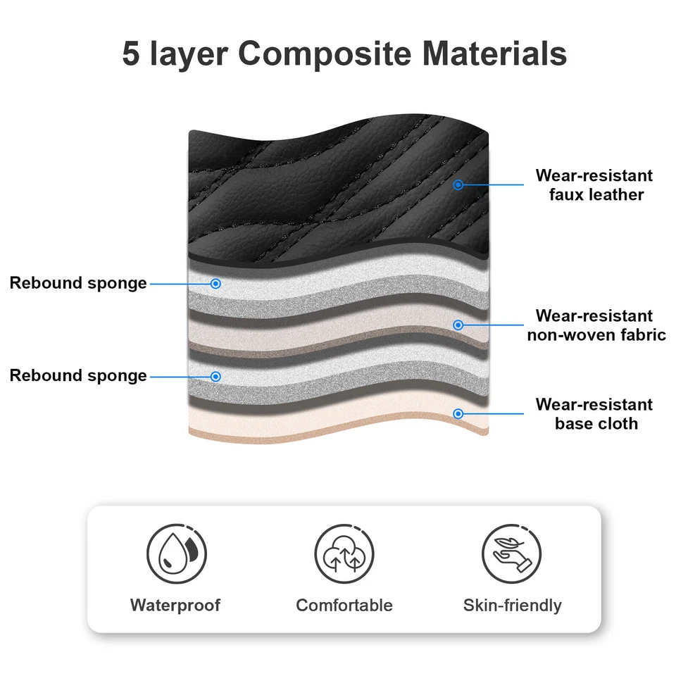 Кожаный чехол-протектор переднего заднего сиденья для Nissan Sentra Kicks Pu - Изображение 3 из 4