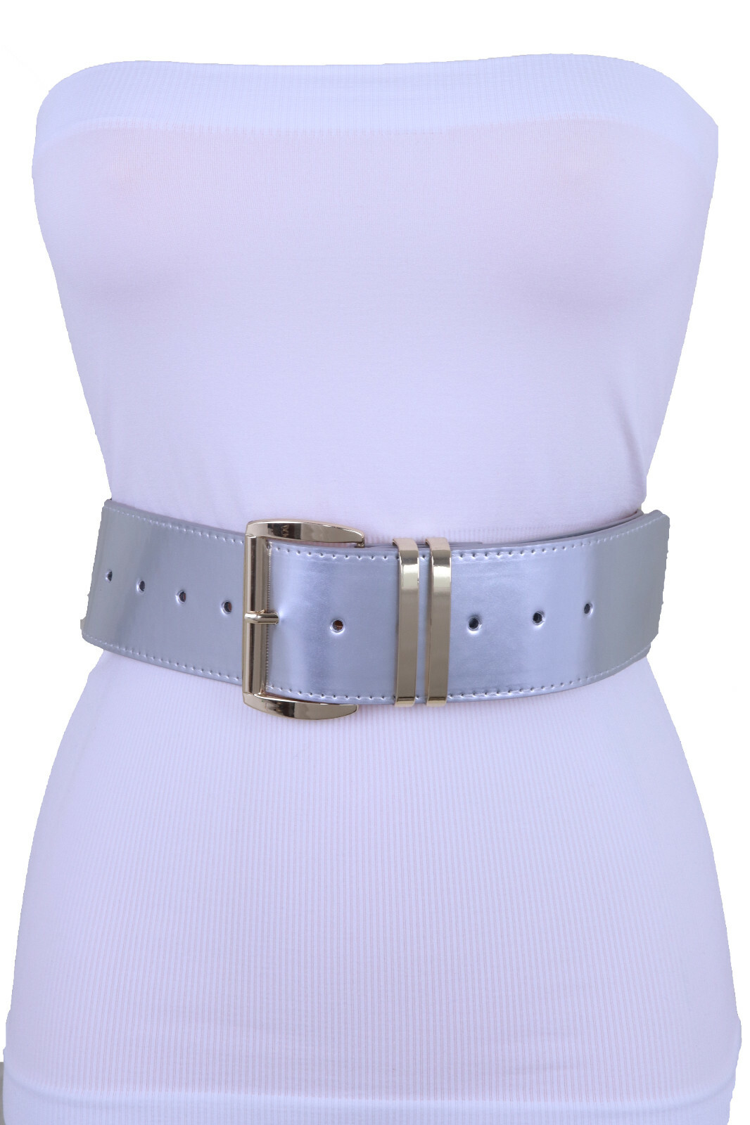 High Waist Pants - Buckle Belt for Polished Looks and Evenings