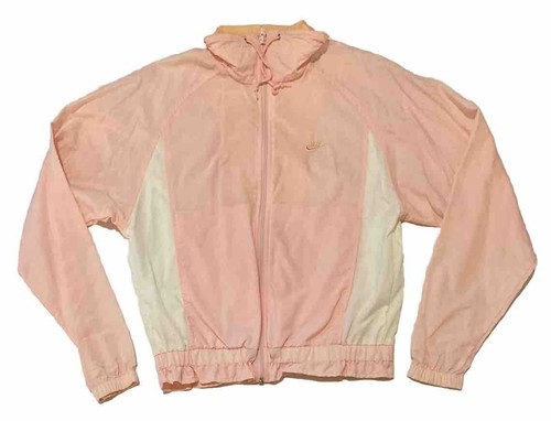 Vtg 90s Womens Nike Windbreaker Track Suit Jacket Pants Nylon Medium Gray Tag - Picture 2 of 13