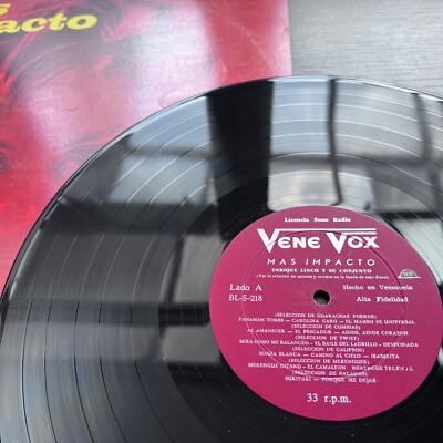 Enrique Lynch Y Su Conjunto ‎– Mas Impacto RARE VENEVOX GUARACHA Y