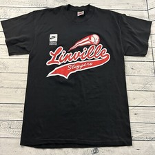 VTG Nike Product Graphic Design Linville Sluggers Shirt Men's XL Black USA Made