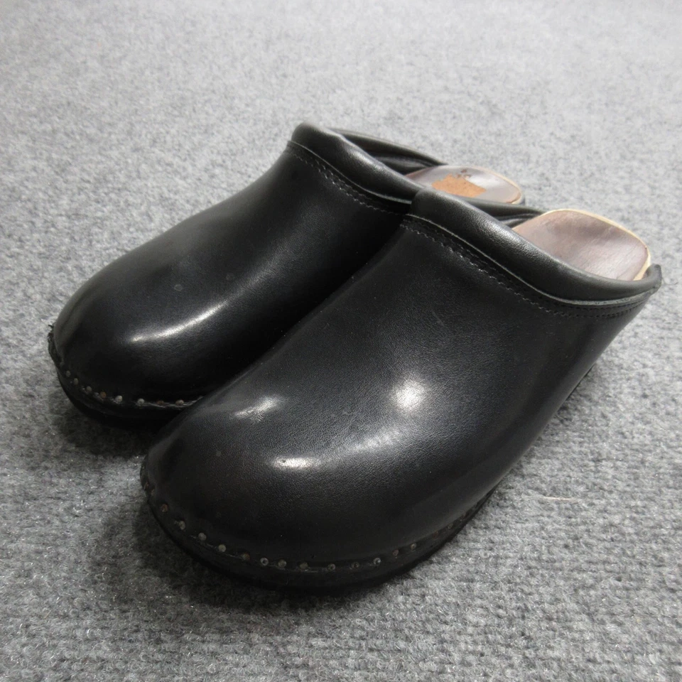 Женские сабо Troentorp Monet размер 9,5 черные кожаные туфли без шнурков с закрытым носком - Изображение 2 из 4