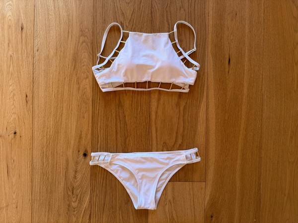Evarae Halter Bikini with Pearls, Worn Once, XS