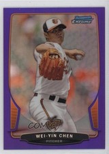 2013 Bowman Chrome Purple Refractor 23/199 Wei-Yin Chen #37 0q3