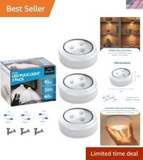 Bright Evolution LED Puck Lights - Battery Operated Under Cabinet Lighting