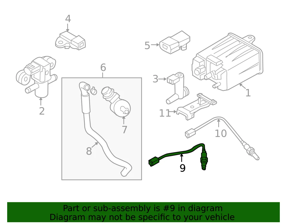 Sensor de oxígeno genuino Nissan 22693-1NA0A Foto 3 de 3