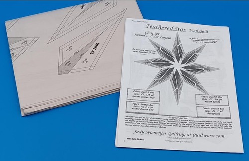 NEW~Judy Niemeyer Quilt Pattern "Feathered Star" 60" x 60" Paper Piecing - Picture 2 of 4