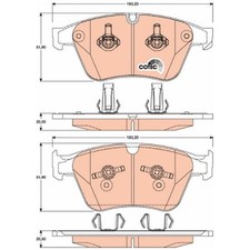 TRW Bremsbelagsatz Bremskl&ouml;tze vorne A1644200920 A1644202320 20983622