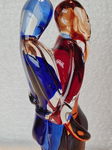 Signed Badioli Murano Art Glass Lovers, Embracing Couple Layered Technique - Picture 6 of 24