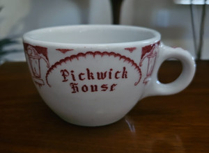 Vintage Pickwick House Restaurant Coffee Cup (Wellsville China)