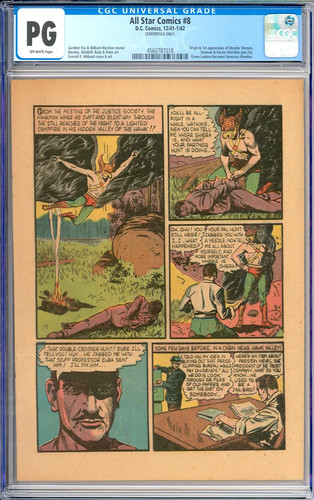 All Star Comics #8 (CENTERFOLD ONLY) 1st App Wonder Woman Golden Age DC 1941 CGC
