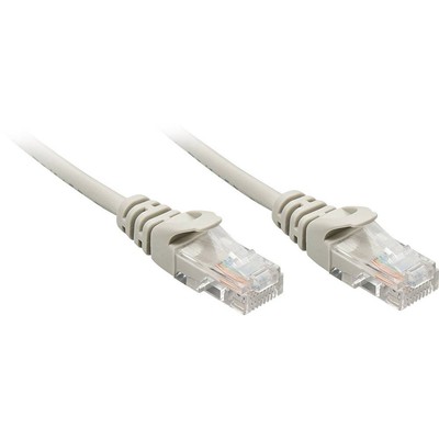 LINDY 48365 RJ45 Netzwerkkabel, Patchkabel CAT 5e U/UTP 5.00 m Grau 1 St.