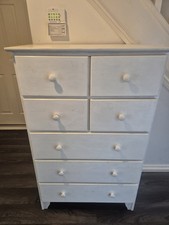 White 7 Drawer Solid Chest of Drawers