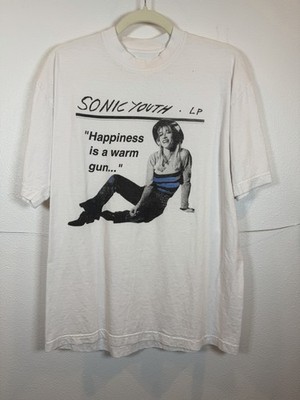 VINTAGE SONIC YOUTH HAPPINESS IS A WARM GUN SHIRT LARGE kool thing gracias dirty