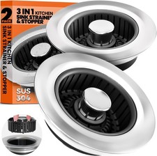Kitchen Sink Drain Strainer  Sink Sper, Upgraded Stainl Steel Drain