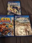 sonic, far cry 5, crash team racing ps4