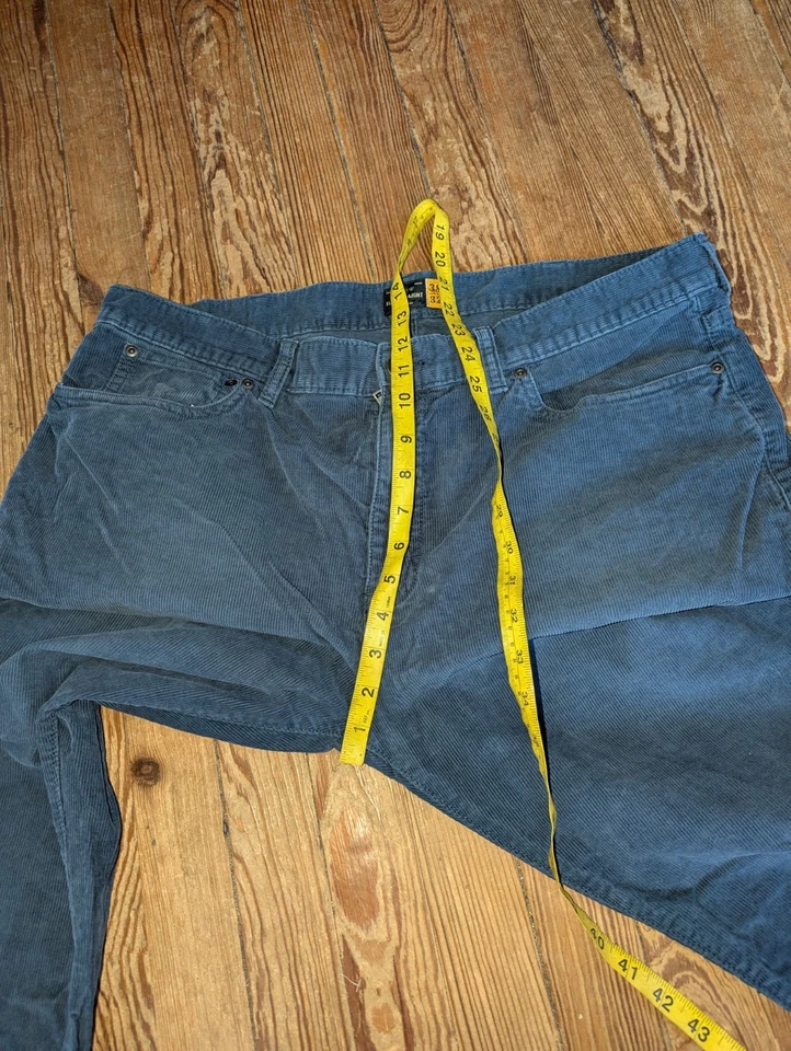 J Crew Vintage Slim Straight Corduroy Pants Size 38x31 Blue Flat Front - Image 4 of 4