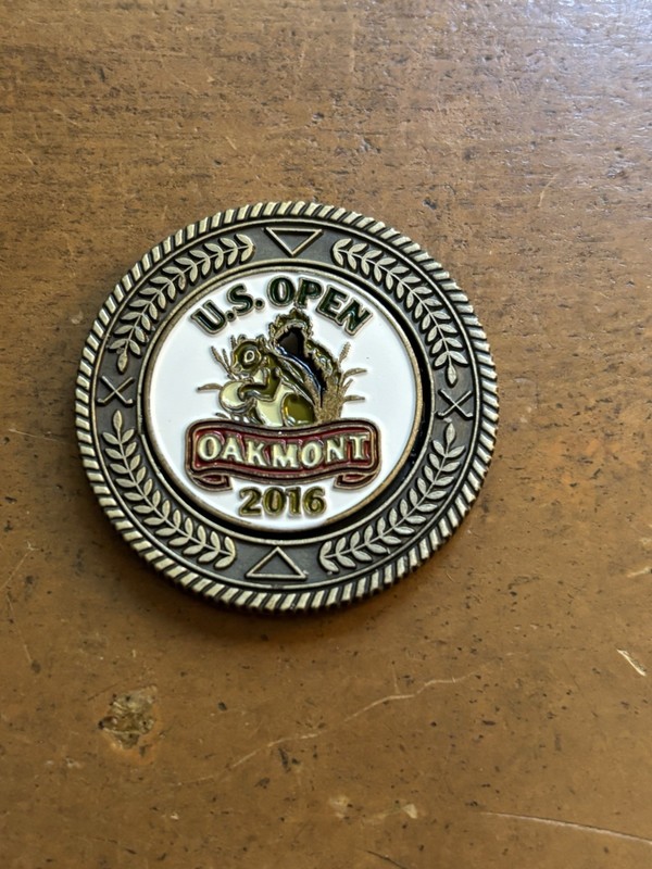 2016 U.S. Open Golf Coin Ball Marker - Previous Oakmont champions on reverse