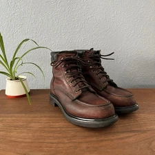 Red Wing 202 Supersole Moc Toe Boots Leather Men’s 6.5 D Women’s 8.5 USA Made