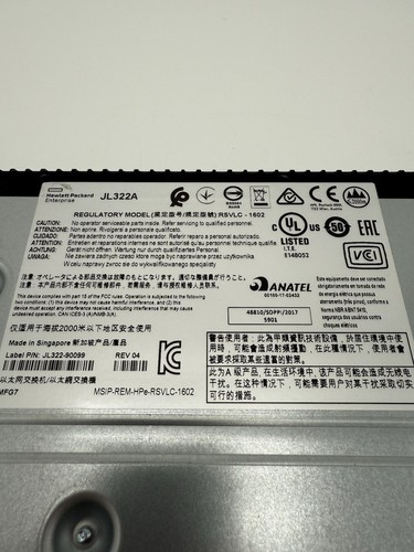 Aruba 2930M-48G PoE+ Switch (JL322A) w/ 1 Power Supply w/ Stacking (JL325A) - Imagen 7 de 7