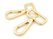 2 PCS 2 Inch Gold Push Gate Snap Hook Swivel Lobster Claw Clasp Purse SC21