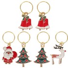 6 Pcs Xmas Party Wine Glass Adorable Alloy Wine Glass Markers Tags