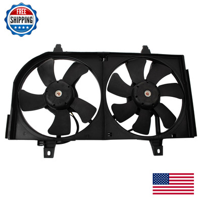 Trq Radiator Dual Cooling Fan Assembly Compatible 2000-2001 Nissan Sentra