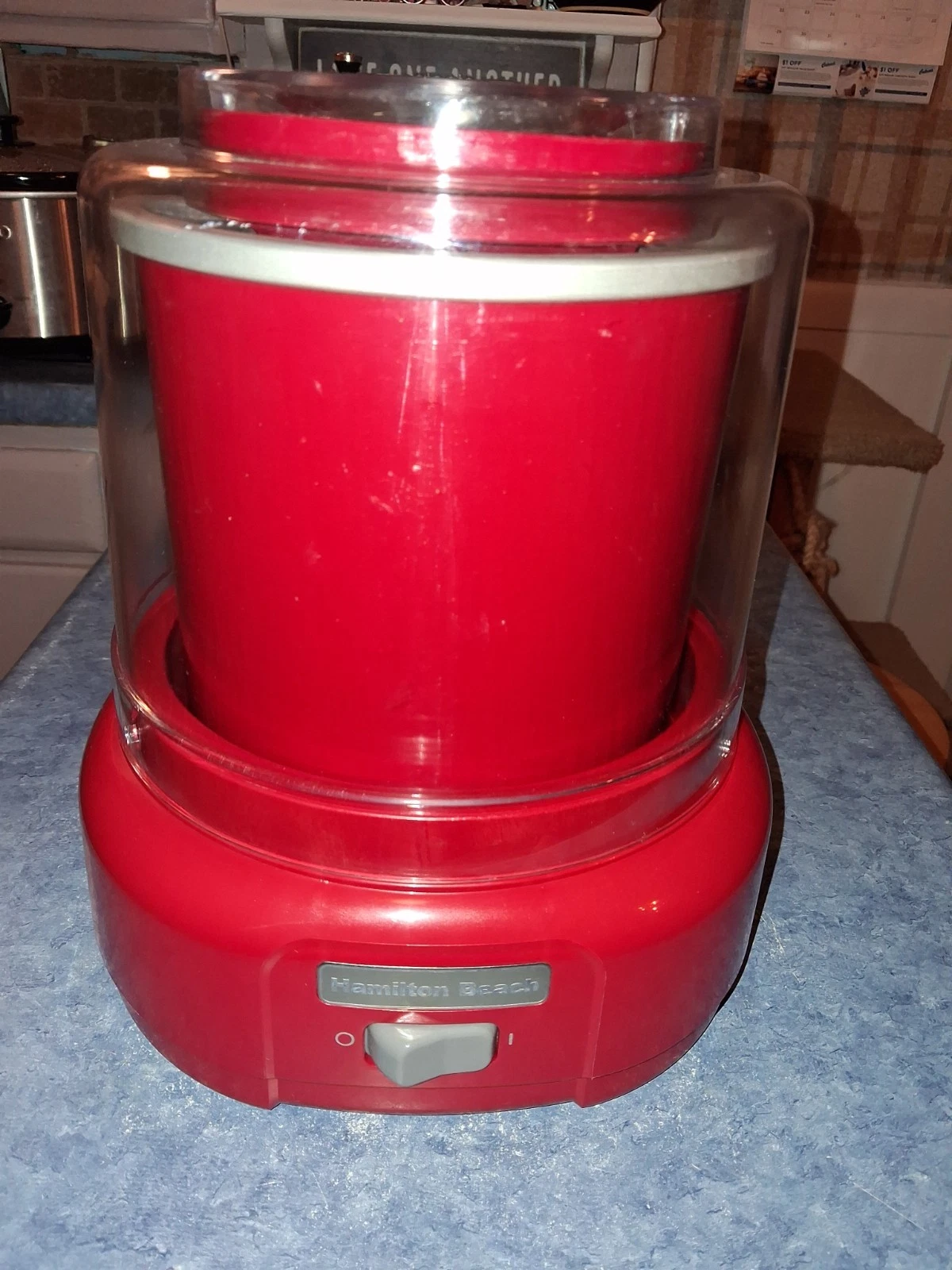 Hamilton Beach#68881z 1.5 Quart Ice Cream&Yogurt Maker Works Perfect Used 1 Time