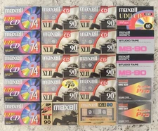 Lot Of 20 New Sealed Maxell XLII MS And UDII Audio Tape Cassettes High Bias
