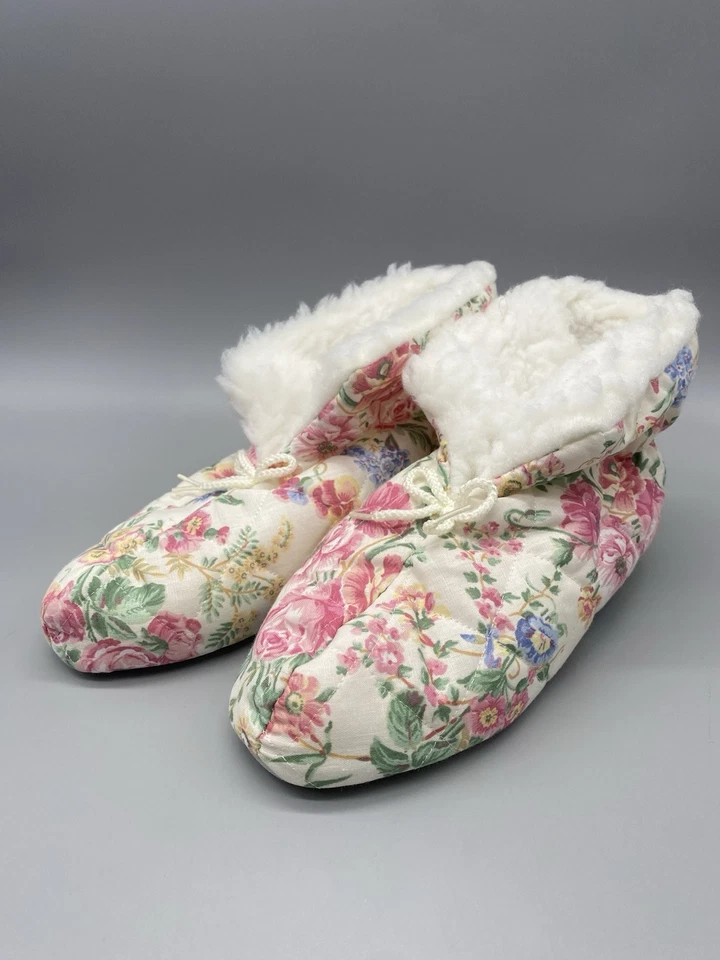 Zapatillas botín vintage DEARFOAMS talla pequeña 5-6 - NUEVAS - diseño floral Foto 3 de 4