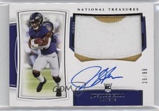 2019 Panini National Treasures 29/99 Justice Hill RPA Rookie Patch Auto RC r7d